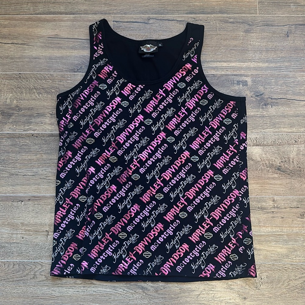 Y2K Harley-Davidson Embroidered Tank Top #386N